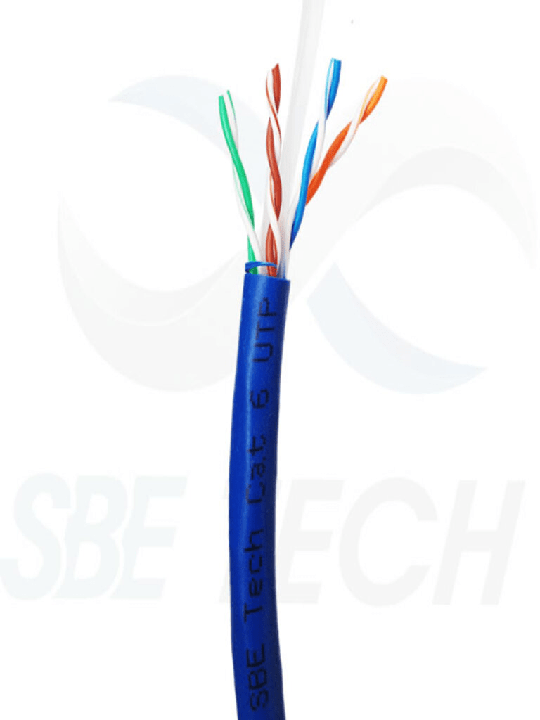 SBE TECH Cable UTP Cat6 100% Cobre 305 Metros 23 AWG, Azul
