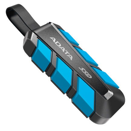 SSD EXTERNO ADATA 1000GB - USB 3.2 TIPO X HASTA 1050 MBS/1000 MBS RESISTENTE A CAÍDAS MIL-STD DE 1.22 M SOPORTE PARA IPHONE 15 Y 16 AZUL.