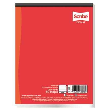 Cuaderno Profesional Block Pegado C7 Grande 80 Hojas 21x27cm