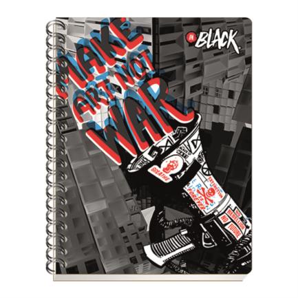 Cuaderno Profesional Scribe Inblack 200 Hojas, Espiral Doble, Rayado 6mm