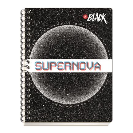 Cuaderno Profesional Scribe Inblack 200 Hojas, Espiral Doble, Rayado 6mm