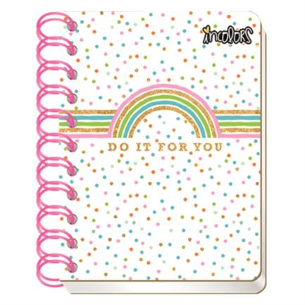 Cuaderno Scribe Pocket Incolors 80 hojas, Raya Espiral Doble A5 14.8x21cm