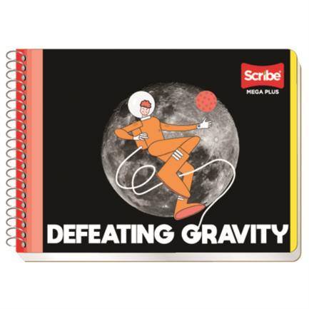 Cuaderno Italiano Espiral Scribe Mega Raya 100 hojas, 8.5x11 pulgadas, Papel 80gsm, Portada Dura