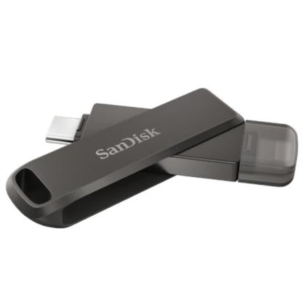 Memoria USB SanDisk iXpand Flash Drive Luxe 64GB USB-C 3.1 Gen 1 Negro, Compatible con iPhone y iPad