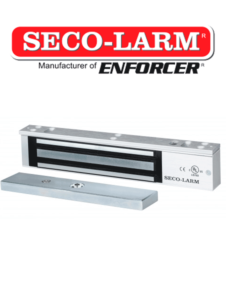 Cerradura Electromagnética Seco-Larm 280Kg/600 Lb con LED, Sensor y Puerta de 600mm