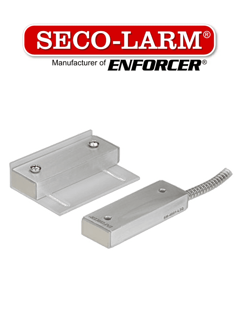 Contacto magnético industrial Seco-Larm SM-4601-L3Q, Compatible paneles DSC/RISCO/BOSCH, Alta resistencia