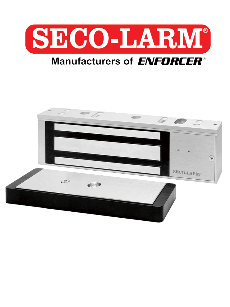 Cerradura Electromagnética 1200 Lb / LED Estado / Sensor Adherencia / Sensor Posición Puerta / 12/24 VDC / UL