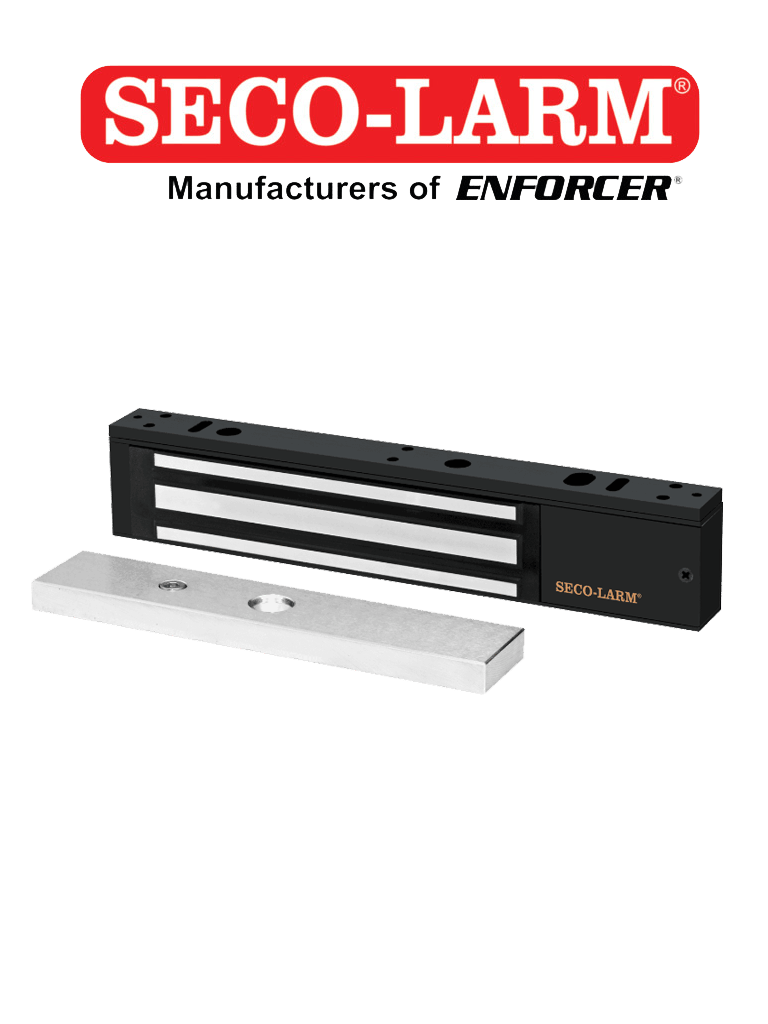 Cerradura Electromagnética 600 lb / Sensor de Adherencia / LED de Estado / Dual 12/24 VDC / UL