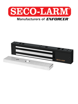 SECO-LARM E-941SB-600PQ cerradura electromagnética 272 kg Negro, Plata