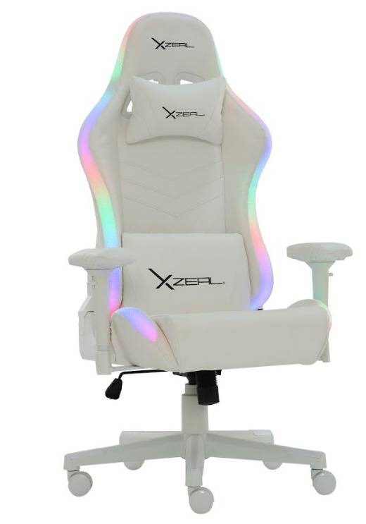 XZEAL Silla Gamer RGB XZ15, hasta 150Kg, Blanco