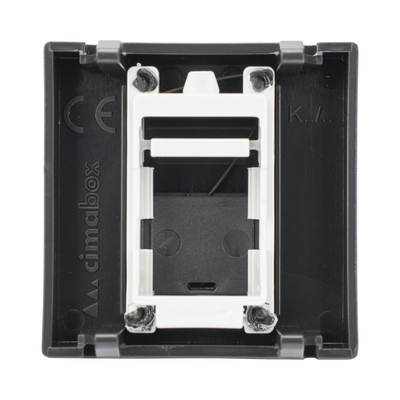 SM-1-KEY-N - Simon Módulo de Placa Plana / 1 Espacio Jack Keystone / Guardapolvo Integrado SM-1-KEY-N