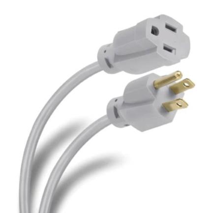 Extensión Polarizada Steren 15m 1 Contacto 3x16 AWG Uso Rudo Gris