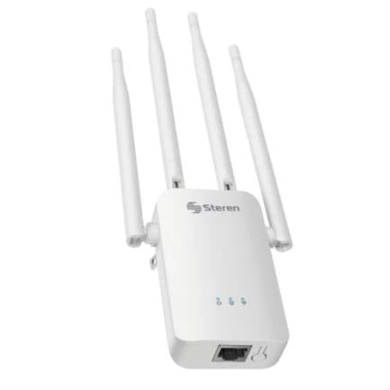 Router Steren Wi-Fi 300 Mbps 2.4 GHz 30m Cobertura 4 Antenas Blanco