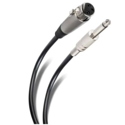 Cable Steren 6.3 mm a Jack Cannon de 6m Negro Metálico, Conector Macho a Conector Hembra