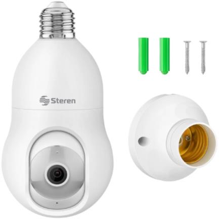 Cámara de Seguridad Steren Wi-Fi 3MP Robotizada con Seguidor de Movimiento, Visión Nocturna y Audio Bidireccional