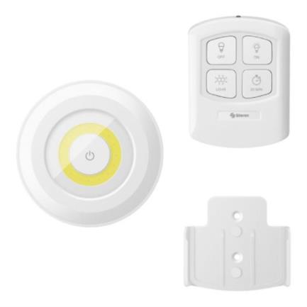 Juego de 3 lámparas LED Steren, Control Remoto, 10W, 3000K, 500lm