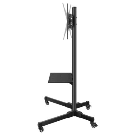 Soporte Steren Mvil para TV 19" a 83" Con Repisa, Soporta 60kg, Color Negro