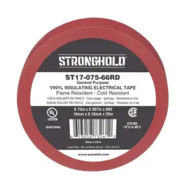 Panduit Cinta Eléctrica Stronghold ST17-075-66RD, 0.18mm Grosor, 19mm Ancho, 20.12m Largo