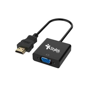 Stylos STACHV1B adaptador de cable de vídeo 0,15 m VGA (D-Sub) HDMI tipo A (Estándar) Negro
