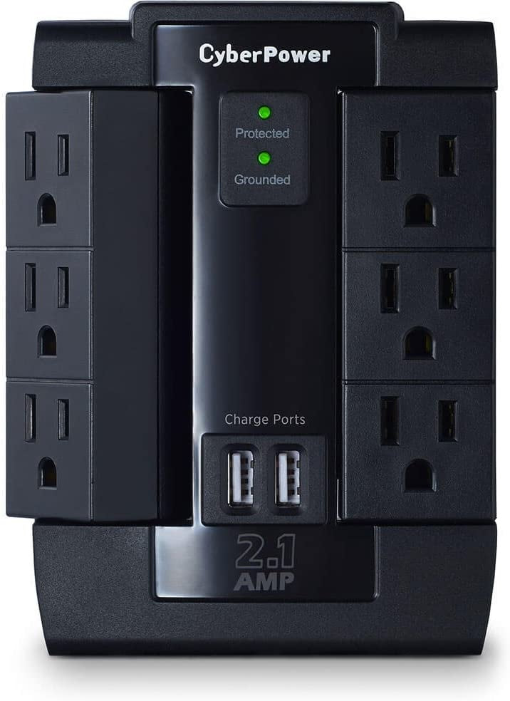 CyberPower Supresor de Picos P600WSURC1, 600 Joules, 8 Salidas, Protección IP