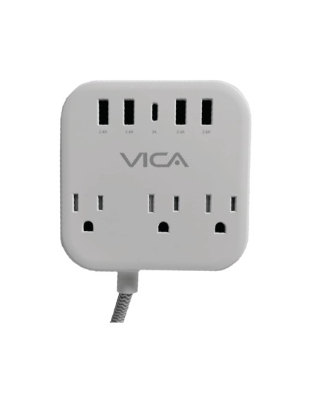 VICA Centro Multicontactos SUP USB 7P, 7 Puertos, USB 2.0, 250V