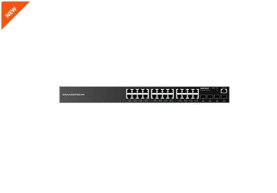 Switch Grandstream GWN7803 24 Puertos Gigabit, 4 Puertos SFP, Montaje en Rack 1U