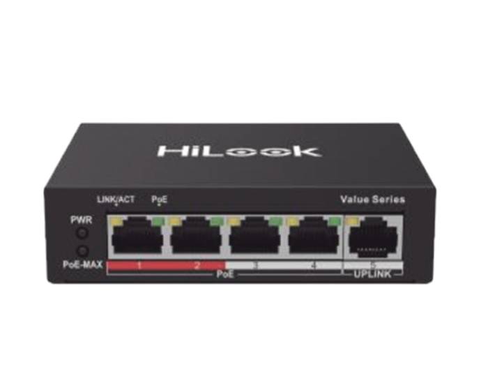 HILOOK Switch NS-0105P-35(B) 5 Puertos, 35W PoE, 10/100 Mbps