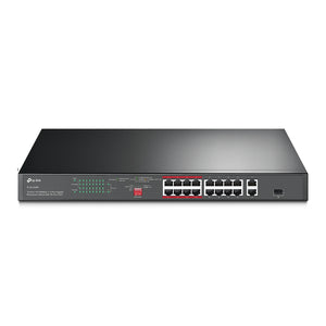 TP-Link TL-SL1218P switch No administrado Gigabit Ethernet (10/100/1000) Energía sobre Ethernet (PoE) 1U Negro