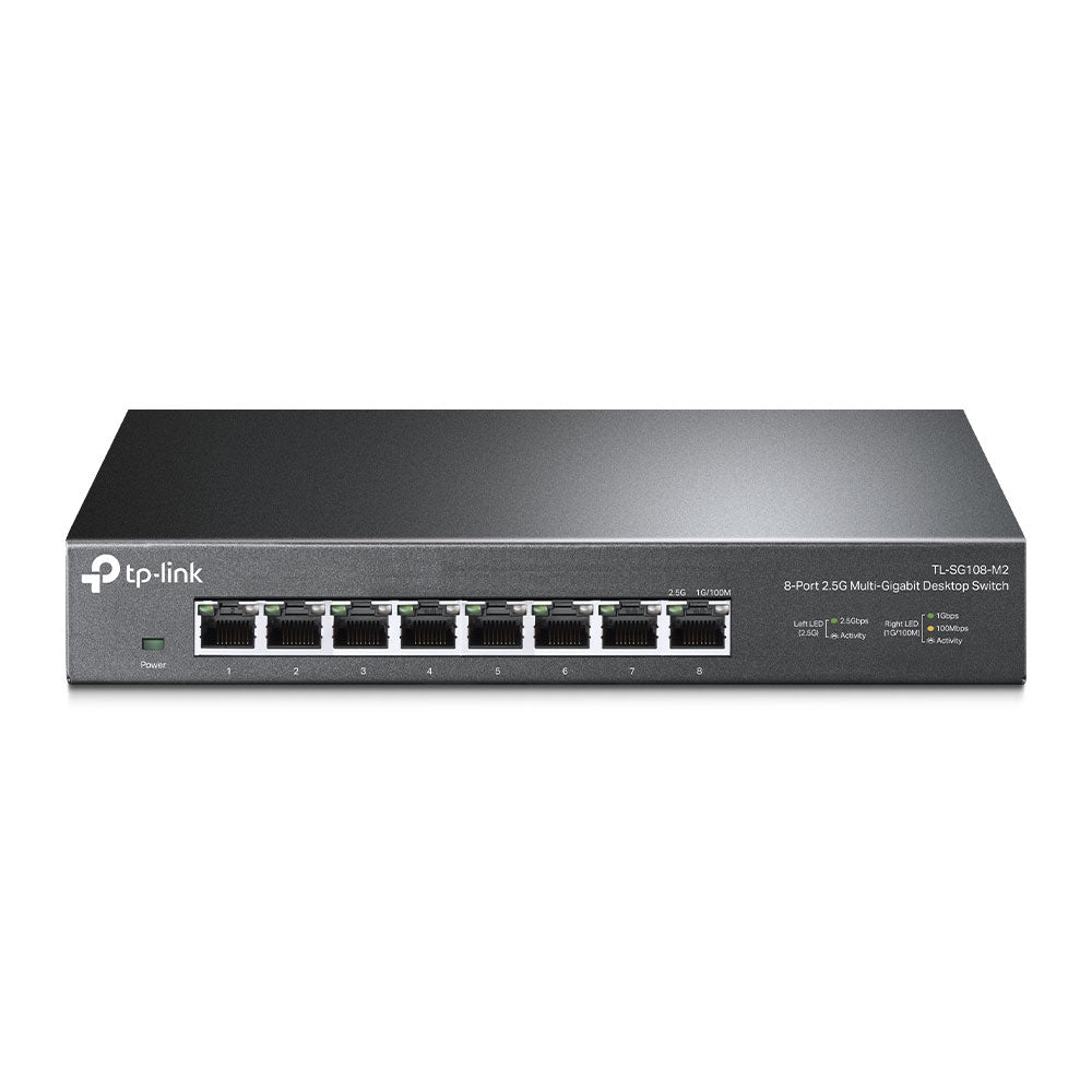 Switch TP-Link Gigabit Ethernet TL-SG108-M2, 8 Puertos 10/100/1000Mbps, 40 Gbit/s, 16.000 Entradas - No Administrable
