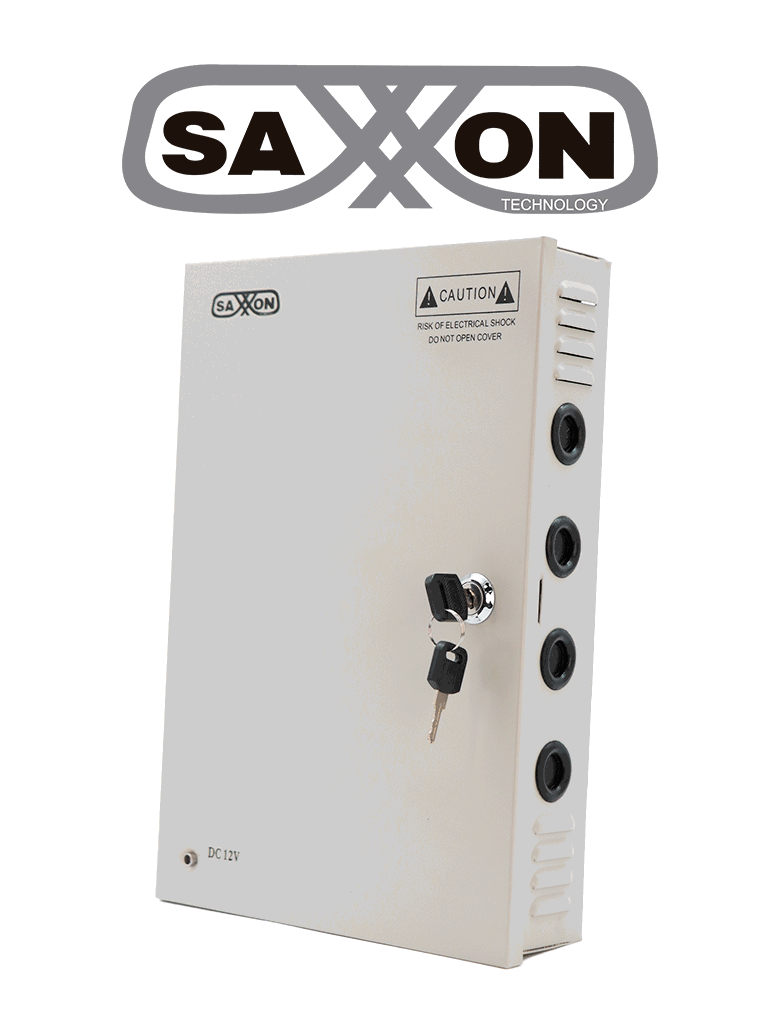 Fuente de Poder SAXXON SX10A18CH - 12VCD / 10A / 18 Canales / 0.5A por Canal / Protección contra Sobrecargas / Led Indicador