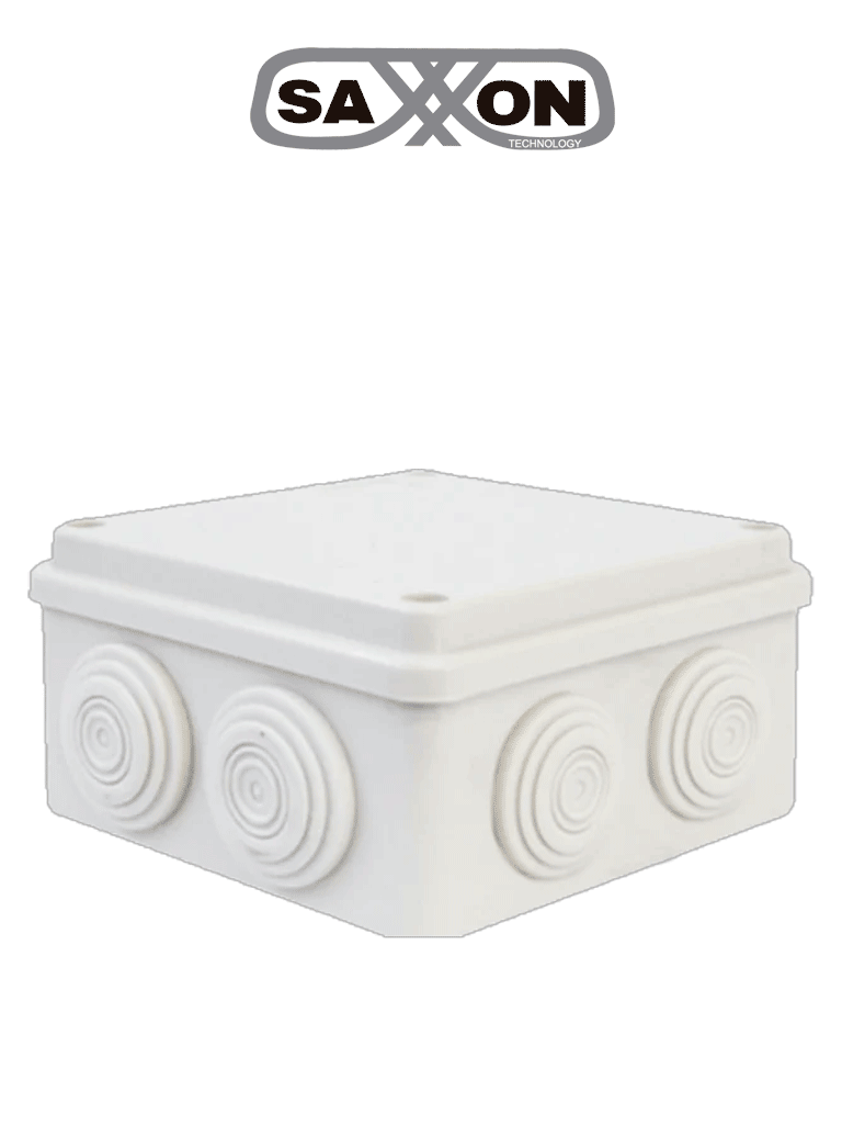 SAXXON Caja de Conexiones SXWD015-7, 7 Entradas, PVC Libre de Halógenos, 150 x 150 x 70 mm