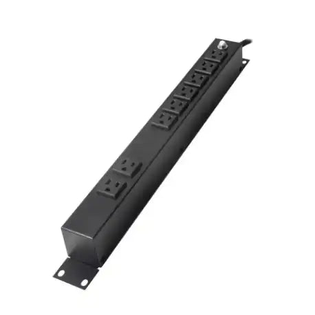 LinkedPro Tomacorriente Múltiple Horizontal HTCM-1U, 8 Contactos, 120 VCA, Rack 19"