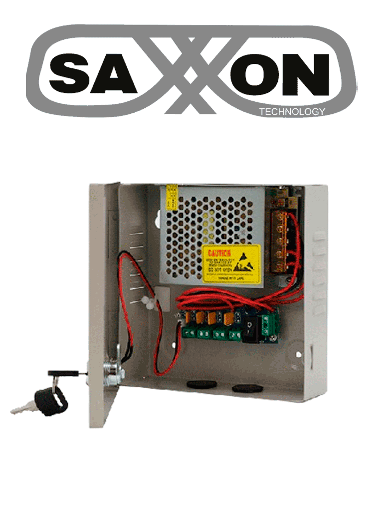 Fuente de Poder SAXXON SX5A4CH 12VCD / 5A / 4 Canales / Protección contra Sobrecargas