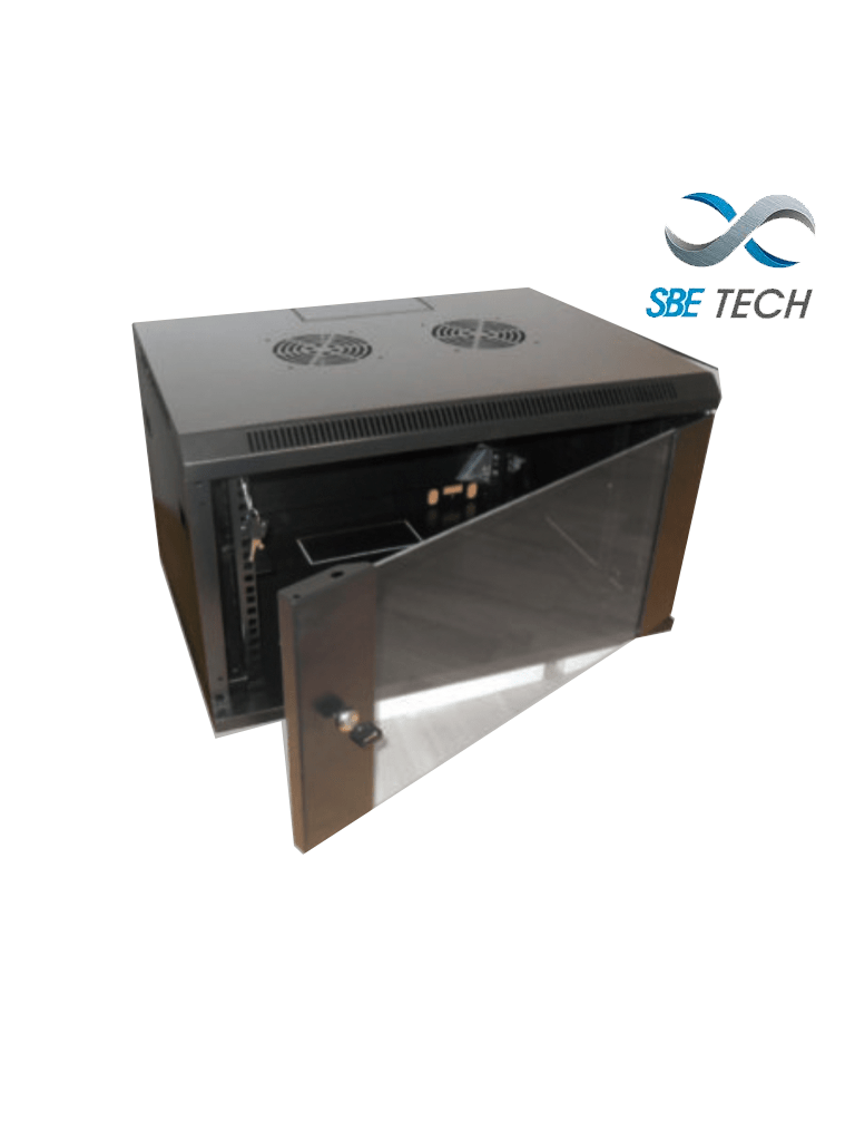 Gabinete de Pared SBE TECH 4UR/ 60.0 cm Ancho/ 45.0 cm Profundidad Puerta Cristal Templado