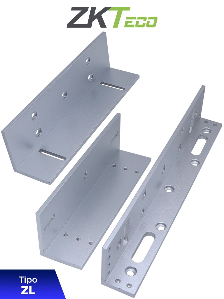 Soporte de Montaje ZKTECO LMB200ZL Tipo ZL, Aluminio Anodizado, Cerradura Magnética LM200LED