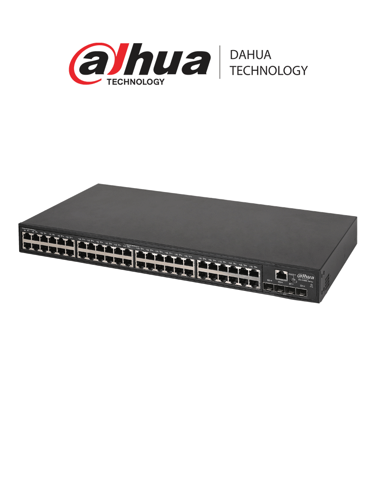 Switch DAHUA S5500-48GT4XF-E - 48 Puertos Gigabit, 4 Puertos Fibra 10G, Capa 3, 1U
