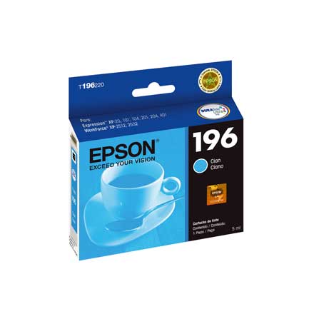 CARTUCHO EPSON T196 CYAN PARA XP-401 411 7ML T196220-AL