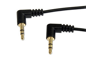StarTech.com Cable de 91cm de Audio Estéreo 3,5mm Delgado de Ángulo Recto Acodado - Macho a Macho Cable 0,91 m 3,5mm Macho 3,5mm