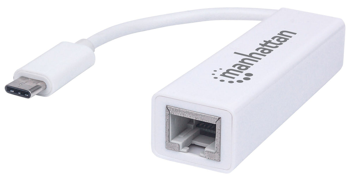 MANHATTAN Adaptador USB Tipo C a Red 507585, 1 Gbps, Plug & Play, Compatible con Windows