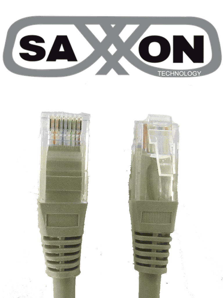 Cable patch cord UTP 1 metro CAT 5E gris - SAXXON P5E1UG