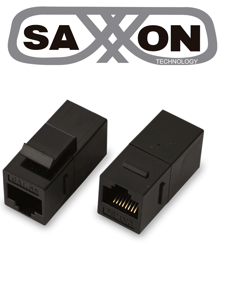 Cople SAXXON M225 RJ45 / RJ45 Hembra a RJ45 Hembra / CAT 5E / Color Negro