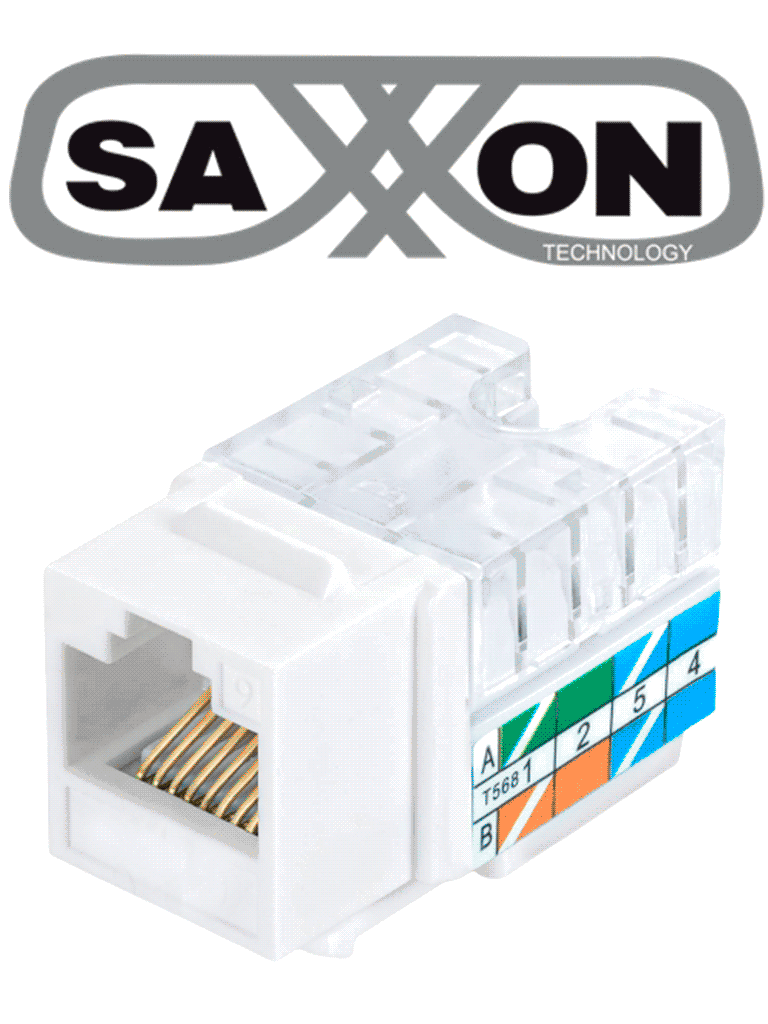 Modulo jack keystone RJ45 CAT 5E 8 Hilos AWG 22-26 Blanco