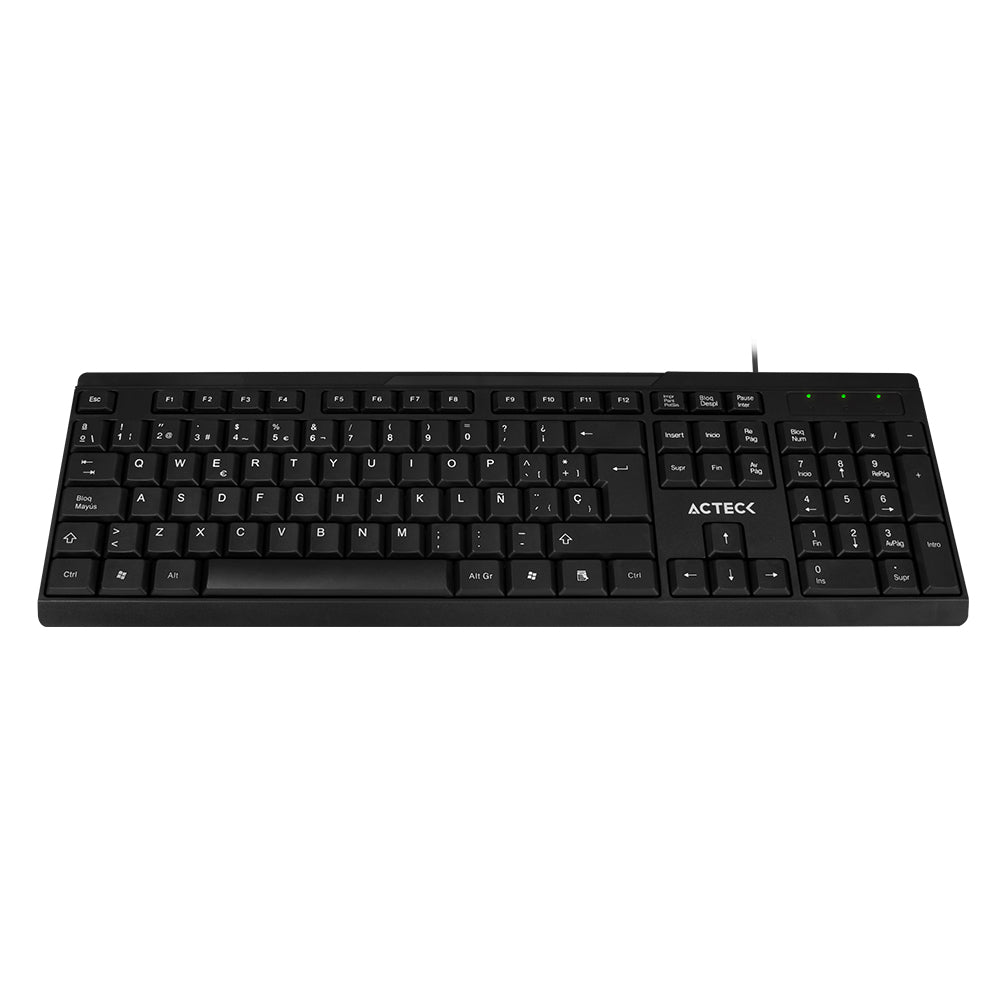 Teclado Alámbrico Acteck TE-200 Estándar USB Negro