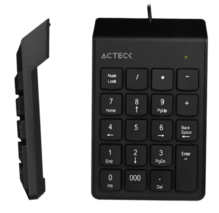 Teclado Numérico ACTECK AC-932622 – USB, Diseño Numérico, Negro, Universal