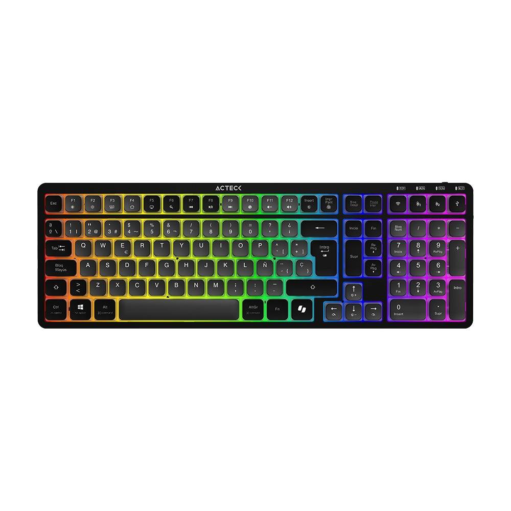 Teclado ACTECK TI790 con Cable USB, 104 Teclas y Retroiluminación LED RGB