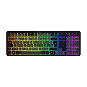 Acteck Techno Pro TI790 teclado Hogar / Oficina RF Wireless + Bluetooth QWERTY Español Negro