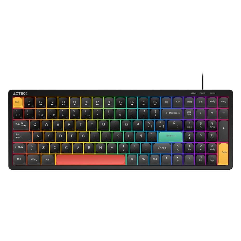 Acteck TECLADO ALAMBRICO MEMBRANA SILENCIOSA TECHNO CORE TA780 / USB- AC-945882