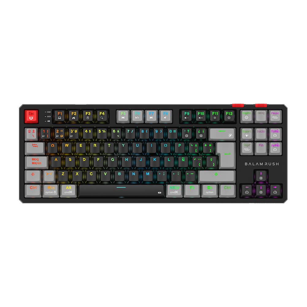 Teclado Gaming Balam Rush GK990, Retroiluminación RGB, 104 Teclas Anti-ghosting, Reposamuñecas Desmontable