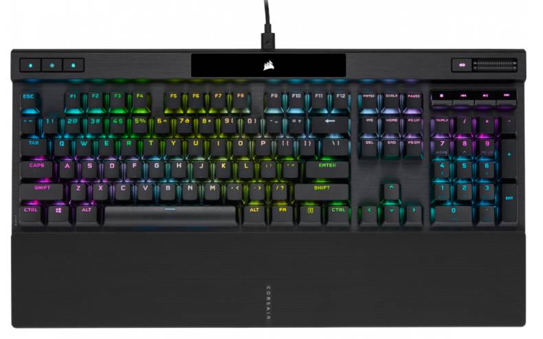 Teclado Gaming CORSAIR CH-910941A-NA RGB, 125 Teclas Anti-Ghosting, Reposamuñecas Desmontable