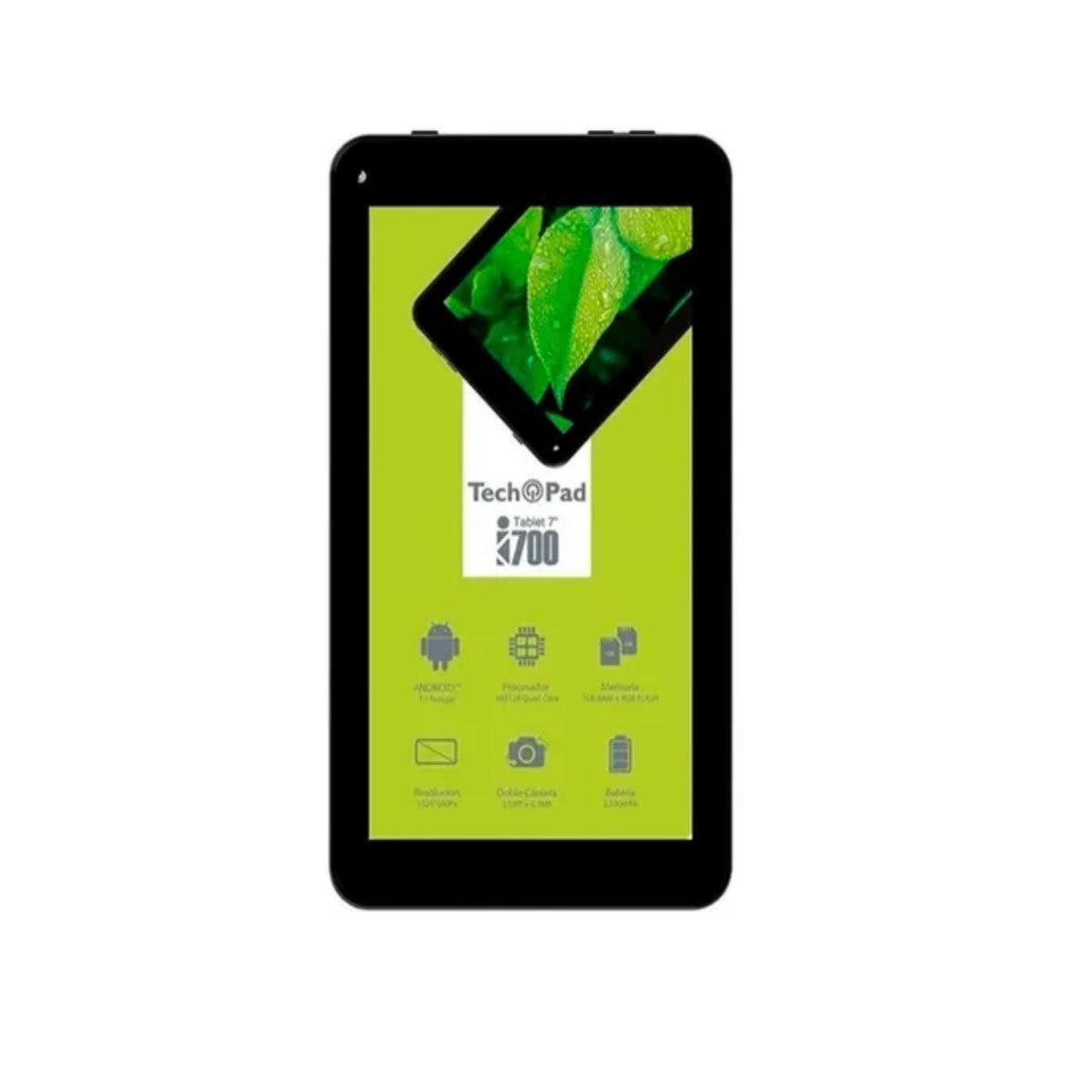 Tableta 7" Tech Pad I700 16GB QC 1GB RAM Android 8.1 Gris Oxford